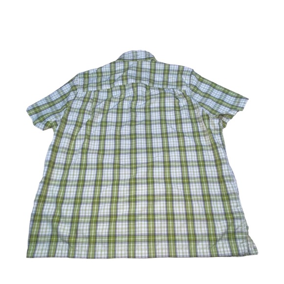 Eddie Bauer Outdoor Green Plaid Button Down Shirt - Men’s XXL - Picture 7 of 10